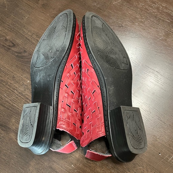 Rieker Red Woven Slingback Loafers Women’s EU 40 US 9 - Picture 5 of 10